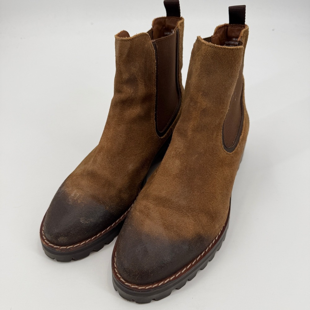 Thursday Boot Co Duchess Chelsea Boots Toffee Suede Lug Sole Womens 10